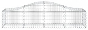 4 db íves horganyzott vas gabion kosár 200x50x40/60 cm