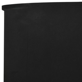 fekete szövet 6-paneles szélfogó 800 x 160 cm