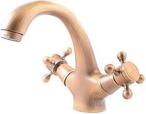 Gamma Retro CZ-1B rusztikus fürdőszobai mosdó csaptelep - antik bronz