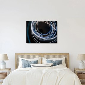 Kék vonalak képe (üvegen) (70x50 cm)