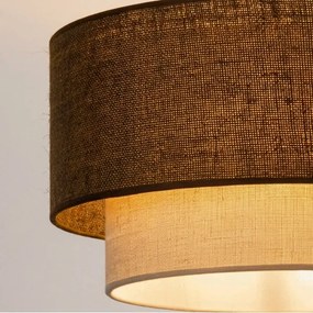 BRILAGI - LED mennyezeti lámpa BOHO ECO 1xE27/10W/230V, Ø 40 cm, barna/krémszínű