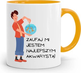 Akvarista Bögre Sárga Születésnapi Ajándék fényképes nyomtatással