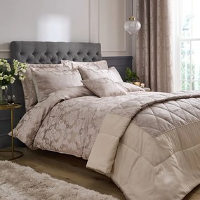 Bézs damaszt steppelt ágytakaró 240x260 cm Damask Jacquard – Catherine Lansfield