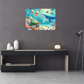 Üveg kép - A világ a víz alatt (70x50 cm)