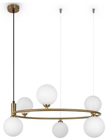 Maytoni MOD013PL-06BS1 - Csillár zsinóron RING 6xG9/25W/230V réz