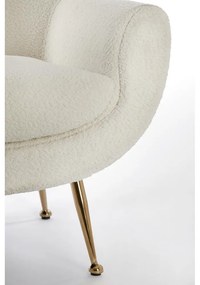 Krémszínű buklé fotel Vinstra – Light &amp; Living