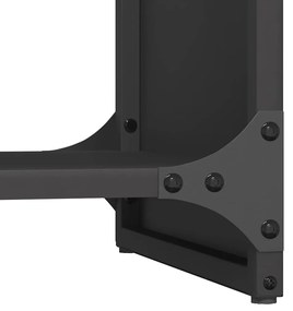 vidaXL fekete hidegen hengerelt acél tűzifatároló 40x30x80 cm