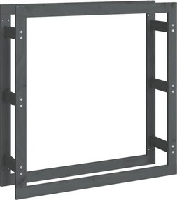 vidaXL szürke tömör fenyőfa tűzifatartó állvány 100x25x100 cm