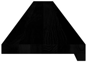 ablakpárkányok 2 db sötétbarna 160x20x2 cm tömör fa tölgyfa