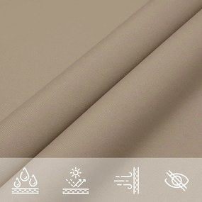 tópszínű téglalap alakú oxford-szövet napvitorla 2 x 4,5 m