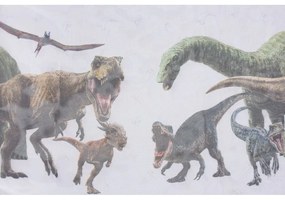 Átlátszó gyerek függöny 140x245 cm Jurassic - Mendola Fabrics