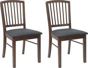 vidaXL Étkező Székek 2 pcs Világos Barna 50 x 52,5 x 91 cm