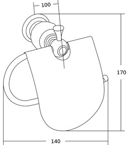 Mexen kiegészítők, ESTELA WC papír tartó, rózsa-arany, 7011533-60