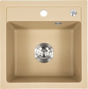 Nia szögletes egy medencés gránit mosogató bézs