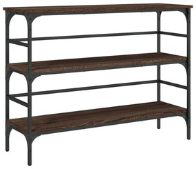 barna tölgyszínű szerelt fa tálalóasztal 100 x 32 x 75 cm