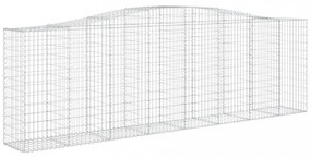 8 db íves horganyzott vas gabion kosár 400x50x120/140 cm