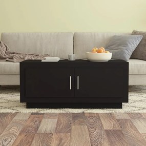 Fekete szerelt fa dohányzóasztal 102 x 55 x 45 cm