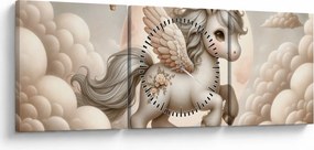 Kép - Egyszarvú a felhőkben (órával) (90x30 cm)