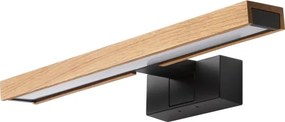 Brilagi - WOODY MIRROR 3 az 1-ben fürdőszobai LED tükörvilágítás LED/8W/230V IP44 fekete/tölgy