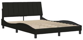 fekete szövet ágykeret matrac nélkül Hanko 140 x 190 cm