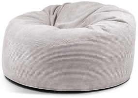 Világosszürke kordbársony babzsákfotel Om 135 – SLOWDOWN