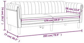 sötétszürke 3 személyes bársony kanapé