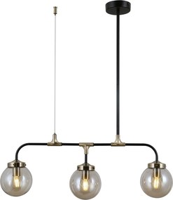 Italux vintage függeszték valpena antik bronz matt fekete itxpnd-48882-3