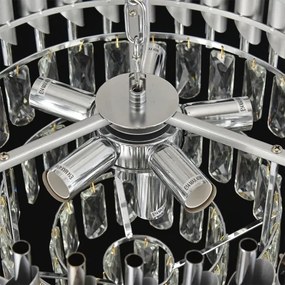 Brilagi - Felületre szerelhető csillár ECLIPSE 7xE14/10W/230V, átmérő 48 cm, ezüst