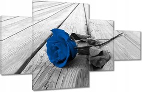 Vászonkép 130x80 Kék rózsa a hídon