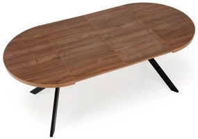 Peroni bővíthető étkezőasztal dió / fekete 100-250 cm