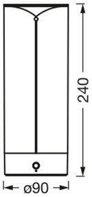 Ledvance - LED Dimmelhető asztali lámpa DECOR FILAMENT LED/1,2W/5V