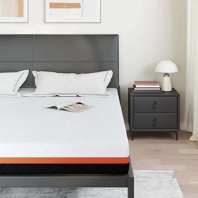 Matrac Fehér és Szürke 180 x 200 cm Gél Memóriahab