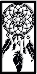 Álomfogó Fekete Áttört 50cm Boho Fali Dekoráció Hálószoba Nappaliba