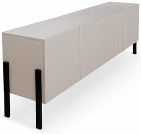 TV-szekrény Wezilo 204 cm - kasmír / fekete Lábak