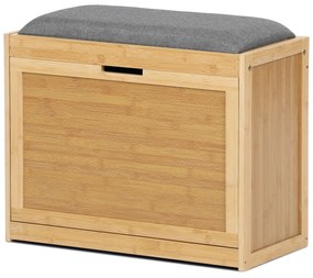 Autronic DR-N1014 GREY2 cipőtartó zsámollyal, 60 x 51 x 29 cm