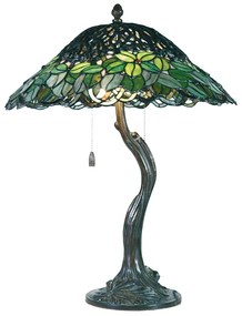 Tiffany asztali lámpa Zöld Ø 47x58 cm