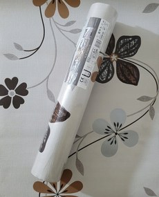 Virágos tapéta,fényes ezüst elemek 13206-30