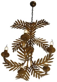 Vintage csillár arany 5 lámpás - Botanica