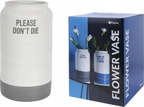 Modern kerĂĄmia vĂĄza 'KĂ©rlek, ne halj meg' ĂŒzenettel 25,2cm