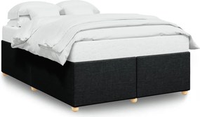 vidaXL fekete szövet ágykeret matrac nélkül 160 x 200 cm
