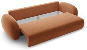 Téglavörös zsenília kinyitható-tárolóhelyes kanapé 262 cm Tonale – Cosmopolitan Design