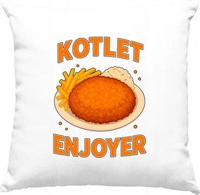 Karaj szelet párna fan enjoyer fehér