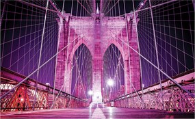 Fotótapéta Brooklyn híd éjszaka vinil 254x184 Modern design otthonra +ragasztó