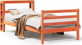 vidaXL viaszbarna tömör fenyőfa ágy matrac nélkül 75 x 190 cm