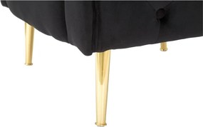 Fekete bársony fotel Bucarest – Mauro Ferretti