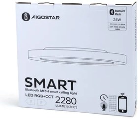 Aigostar - LED RGBW állítható mennyezeti lámpa LED/24W/230V 3000-6500K fehér+DO