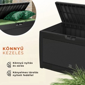 RATO tárolódoboz, 310L, 119x48x60 cm, antracit Prosperplast