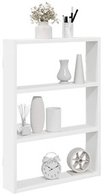 fehér szerelt fa fali polc 43 x 9 x 60 cm