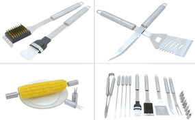 Cattara Grill eszkӧzӧk készlete 18db, rozsdamentes 13103