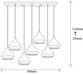Fekete-rézszínű függőlámpa fém búrával Yildo – Opviq lights